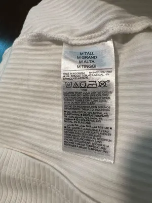 Old Navy White ribbed one sleeve knit top thumbnail 3