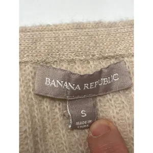 Banana Republic Beige Knit Open‎ Front Long Sleeve Cardigan Sweater Women Size S thumbnail 5