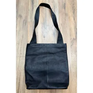 HOBO International Black Leather Tote Shoulder Bag Large Pocket Vintage thumbnail 3