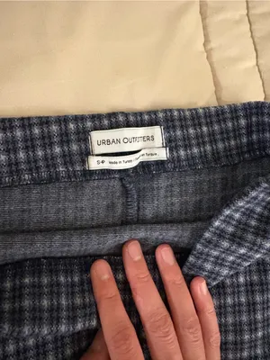 Urban Outfitters Navy and White Plaid Mini Skirt thumbnail 2
