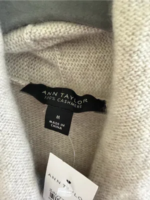 Ann Taylor cashmere Shawl Collar Wrap Sweater Dress NEW NWT fall luxury soft thumbnail 7