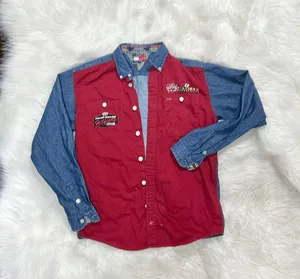 vintage denim jean motorcycles buttondown longsleeve thumbnail 1