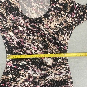 Calvin Klein Dress Sz 2 Black Multicolor Paint Splatter Artsy Graphic‎ Casual thumbnail 9