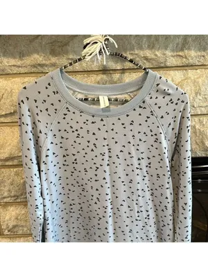 *5 for $45* Bare Necessities blue sweatshirt with black heart, print size small thumbnail 6