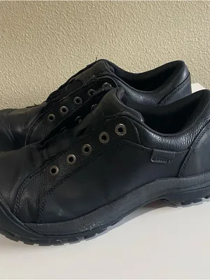 Keen Shoes Womens 10 Athletic Leather Briggs‎ Sneaker Comfort Black Lace Up Walk thumbnail 2