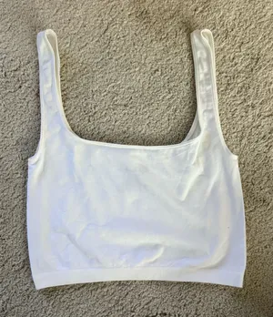 Free People White Tank Crop thumbnail 1
