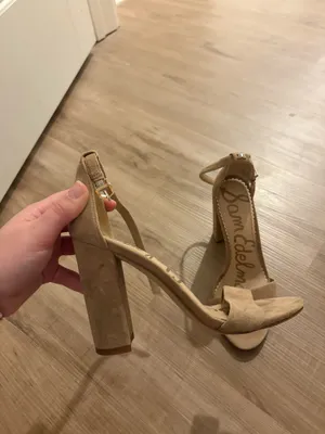 Sam Edelman Heels Suede Tan 6 thumbnail 2