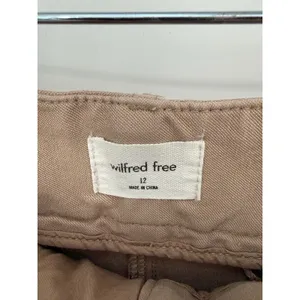 Aritzia Wilfred Free Modern Cargo Pants Tan Khaki Wide Leg Utility Size 12 thumbnail 6