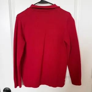 VTG Lauren Ralph Lauren Polo Sweater XS Petite Red Preppy Old Money Crest Logo thumbnail 4