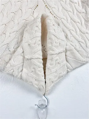 FREE PEOPLE For The Love Of Cables Knit Sweater Cream Turtleneck Sweater Dress thumbnail 5