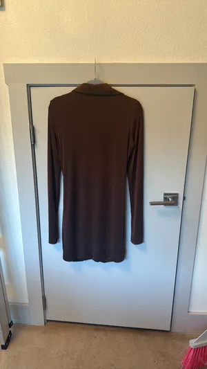Meshki Alexandra Chocolate Ruched Dress thumbnail 3