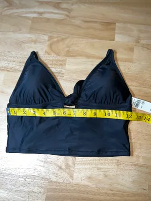 Aerie Medium Black Crop Bikini Top BNWTS $34.95 thumbnail 6