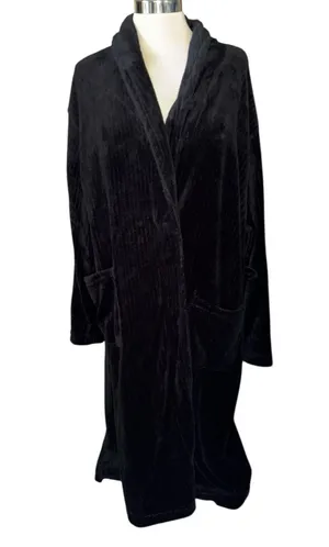 Hotel Spa Collection robe long sleeves fold down lapels soft one size fits most thumbnail 1