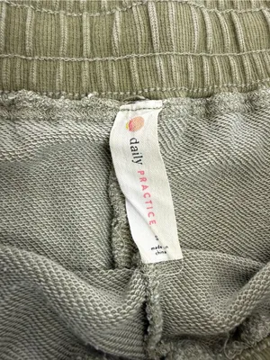 Anthropologie X Daily Practice The Seamed Wide Leg Pants Lounge Olive Green thumbnail 9