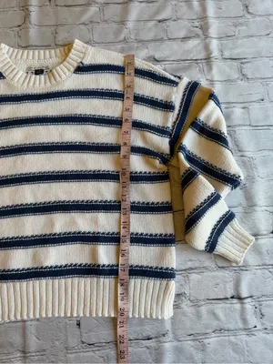 American Eagle Women's Knit Sweater Pullover Nautical Preppy Classic Stripe XS thumbnail 7