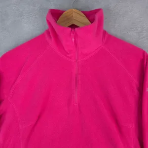Columbia Sweatshirt Womens L Pink Quarter Zip‎ Fleece Pullover Outdoor Gorpcore thumbnail 4