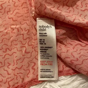 Mori Lee Nobody’s Child Maternity Tula Midi Dress in Saffy Squiggle Pink Size 14 NEW thumbnail 7