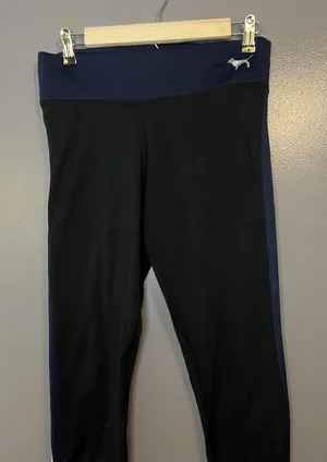 UConn Huskies Leggings Womens Small Black Navy NCAA Yoga Husky Nation VS PINK thumbnail 1