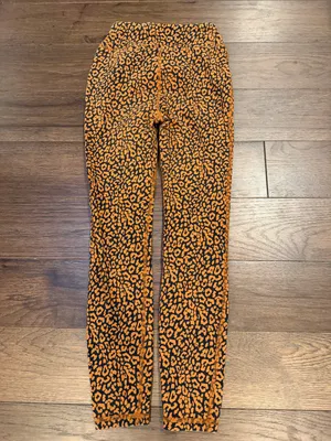 J.Crew Weekend Leopard Print Leggings Orange Black Size XS - C61-112 thumbnail 6