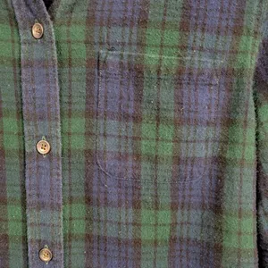 Ladies' LL Bean Black Watch Tartan Flannel Shirt Small thumbnail 6