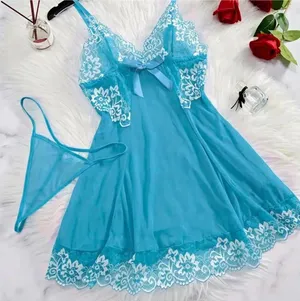 NWOT Sexy Lace Sleepwear Dress Backless Adjustable Strap Slip Dress Nightgown thumbnail 1