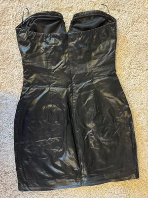 Cotton Candy LA Black leather mini dress thumbnail 5