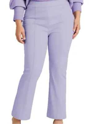 HILL HOUSE The Claire Pant Size XL Lavender Stretch Cotton Career Dressy thumbnail 1