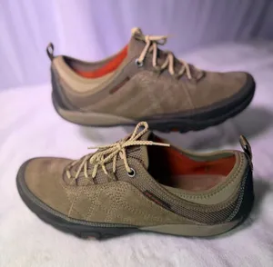 Merrell Tan Suede Slip-On Clog Sneakers thumbnail 1