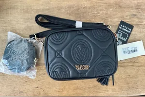 NWT Valentino Orlandi Black Vegan Leather Crossbody Bag with Change Purse $310 thumbnail 1