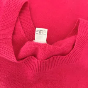 GARNET HILL Cashmere Sweater Scoop Neck Solid Pink Bright Pullover X-Small thumbnail 11