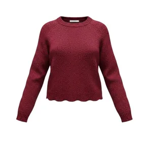 Divided by H&M Burgundy Knit Sweater, Size Small thumbnail 1