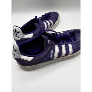 Adidas‎ Campus Sneakers Womens 5 Purple Suede Low Top Classic 3 Stripe Shoes thumbnail 4