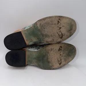 Freebird Mabel Oxfords Western Tan Turquoise Distressed Leather Bootie Size 9 thumbnail 7