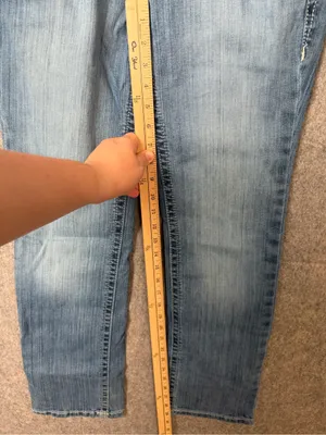 Ariat Real Denim Women's 30s Light Blue Slim straight Jeans western pants thumbnail 5
