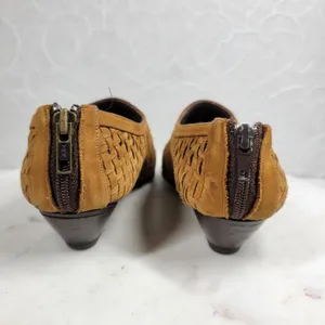 Amoura Papa Jimenez Mule Bootie Shoes Women 7.5 Brown Woven Slip On Pointed Toe thumbnail 5