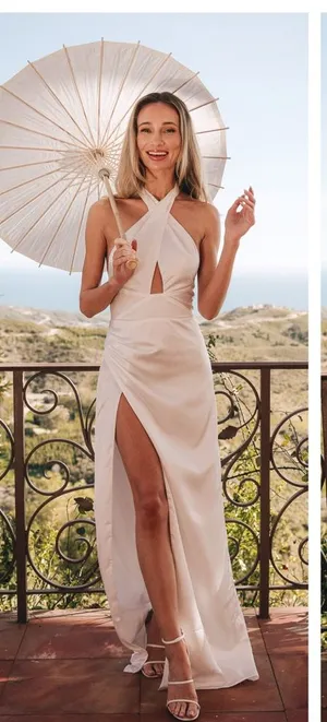 Show Me Your Mumu Adele Halter Maxi Dress thumbnail 1