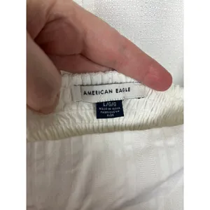 American Eagle White Flutter Sleeve Babydoll Smocked Romper Sz.L thumbnail 7