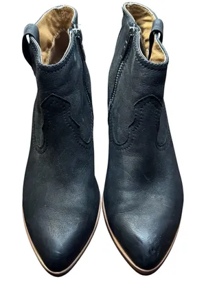 Frye Booties Womens Size‎ 7 Black Leather Ankle Zip Pointed Toe Western 3475038 thumbnail 1