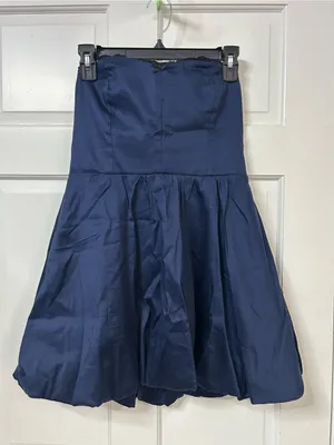 Altar'd State Navy Strapless Circle Skirt Dress thumbnail 1