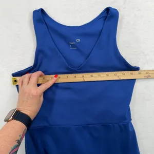 GapFit Size S Athletic Dress Royal Blue V-Neck Built-in Shorts Pocket GF004929 thumbnail 8