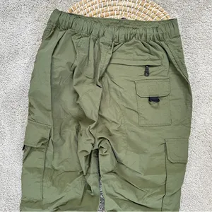 LCKR Women’s Mayday Utility Cargo Pants Nylon Pull On High Rise in Green Army S thumbnail 7
