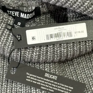 NWT Steve Madden Rhinestoned Astro Sweater Oversized Turtle Neck‎ Knit Sweater thumbnail 9
