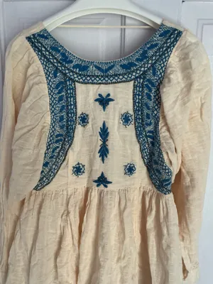 Free People Cotton Top Blue Floral thumbnail 2