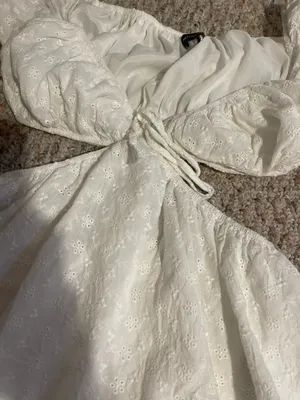 Pretty Little Thing White Lace Cutout mini Dress thumbnail 2