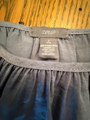 Aerie Blue Flowy Lightweight Tank Top Small thumbnail 2