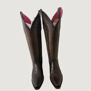 Rio‎ Grande Katya Greco Maple Brown Leather Embroidered Cowboy Boots Women 6 EE thumbnail 4