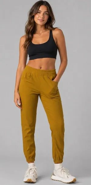 Prana Halle E-Waist Jogger II Antique Bronze ReZion Hiking Pants Womens Size 6 thumbnail 1