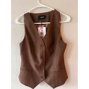 Cider NWT Brown Tailored Waistcoat Vest Button Front thumbnail 2