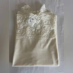 H&M Romantic Lace & Cotton Blouse - Size XL thumbnail 4