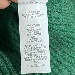 Aerie oversized green cable Knit Sweater size L thumbnail 4